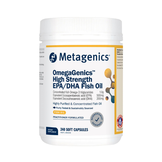 OmegaGenics High Strength EPA/DHA Fish Oil 240 Capsules
